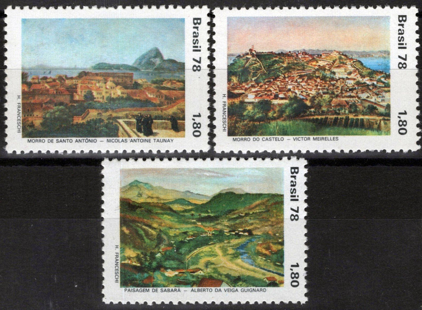 Brazil 1589-1591 MNH Landscape Paintings Landmarks ZAYIX 062723S162M