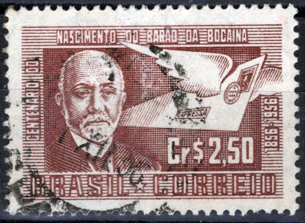 Brazil 842 Used Baron da Bocaina Special Delivery Mail System ZAYIX 062723S189M