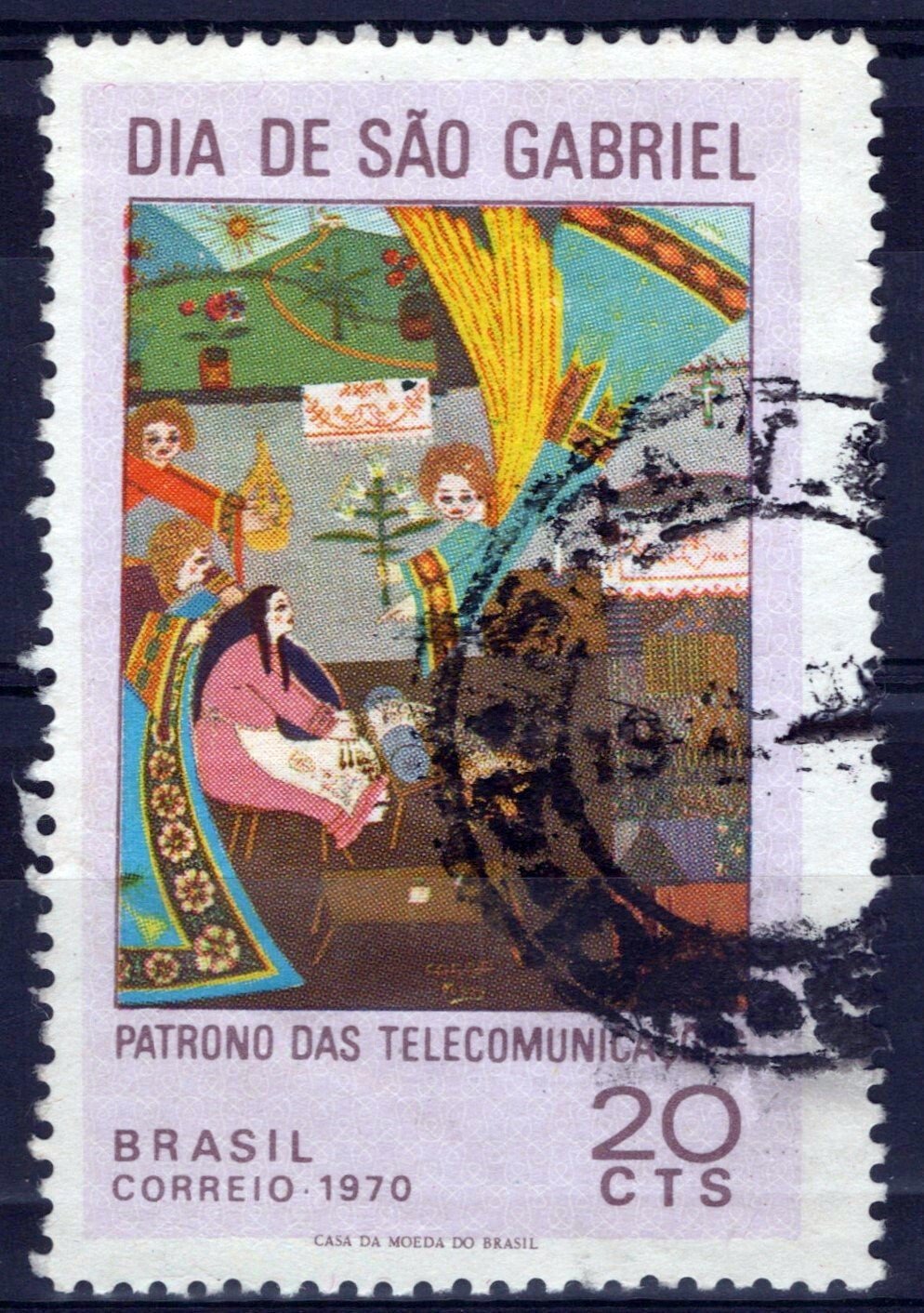 Brazil 1173 Used Painting Annunciation St. Gabriel ZAYIX 071423S06M