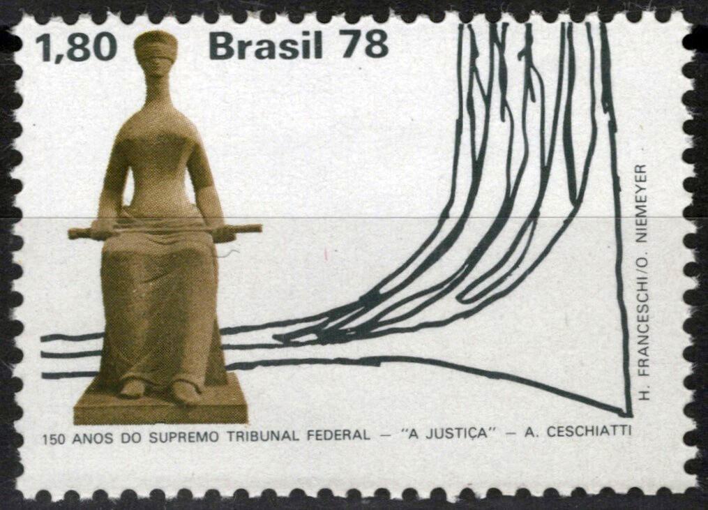 Brazil 1573 MNH Statue Justice Artist A. Geschiatti Government ZAYIX 062723S161M