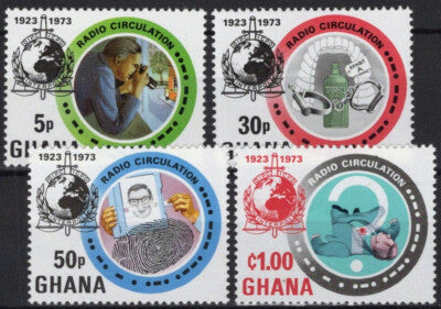 Ghana 495-498 MNH INTERPOL Emblem Handcuffs Fingerprint ZAYIX 021023S22