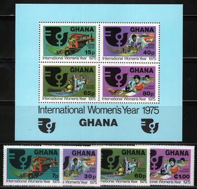 Ghana 554-558 MNH Intl. Women's Year Industry Factory Workers ZAYIX 013123SM46