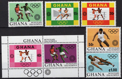 Ghana 454-459 MNH Sports Olympics Soccer Running Boxing ZAYIX 021023S19