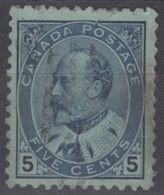 Canada 91 used VF 1903 5c blue Edward VII - ZAYIX 060222S133