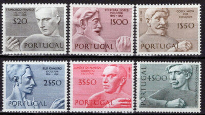 Portugal 1097-1102 MNH Portuguese Sculptors Portraits Artists ZAYIX 031023S116M