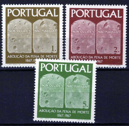 ZAYIX Portugal 1014-1016 MNH Tables of Law Abolition Death Penalty 031023S119