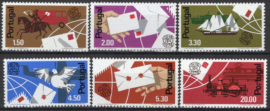 ZAYIX Portugal 1220-1225 MNH UPU Ships Horses Locomotives Letters 031023S141M