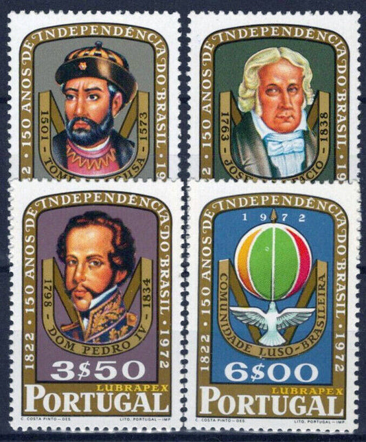 ZAYIX Portugal 1156-1157 MNH Tome de Sousa Brazilian Independence 031023S132M