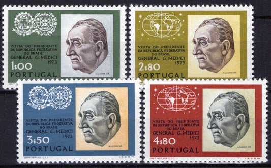 ZAYIX Portugal 1173-1176 MNH Gen Emilio Garrastazu Medici President 031023S135M