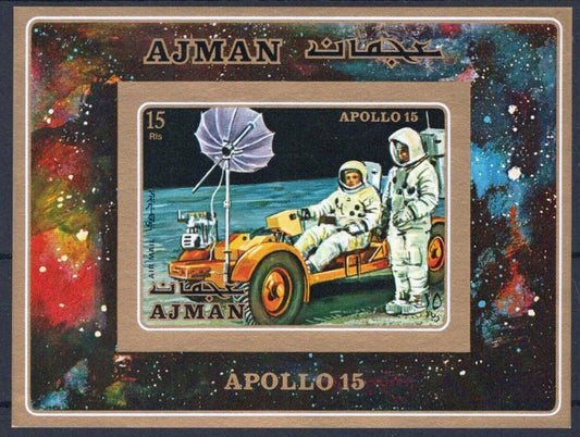 Ajman Block 279 B MNH Imperf Space Apollo 13 Moon Buggy ZAYIX 031023SM39