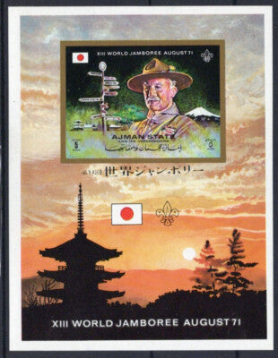 ZAYIX Ajman Block 306 MNH Boy Scouts Lord Baden-Powell Japan 031023SM58