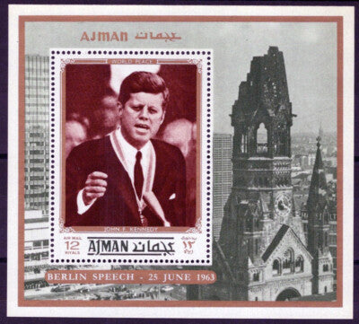 Ajman Block 338 A MNH John F. Kennedy Architecture ZAYIX 031023SM70