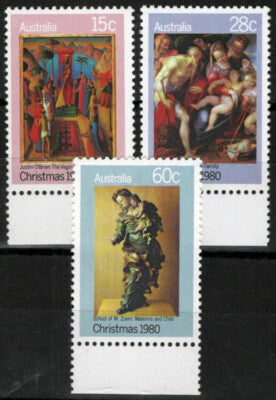 Australia 756-758 MNH Christmas Madonna & Child Statues ZAYIX 111022S142