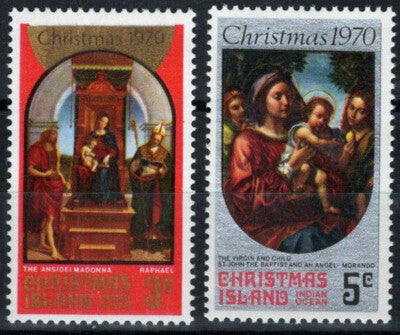 Christmas Island 35-36 MNH Christmas The Ansidei Madonna ZAYIX 111022S160M