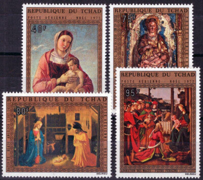 Chad C144-147 MNH Christmas Holy Family Artist Pietro Perugino ZAYIX 111022S165