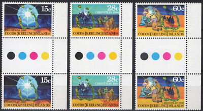 Cocos Islands 53-55 MNH Gutter Pairs Christmas Three Kings ZAYIX 111022S163
