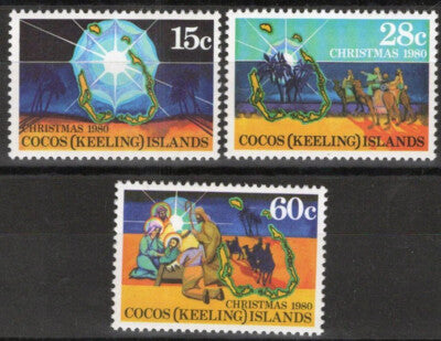 Cocos Islands 53-55 MNH Christmas Three Kings Holy Family Star ZAYIX 111022S162