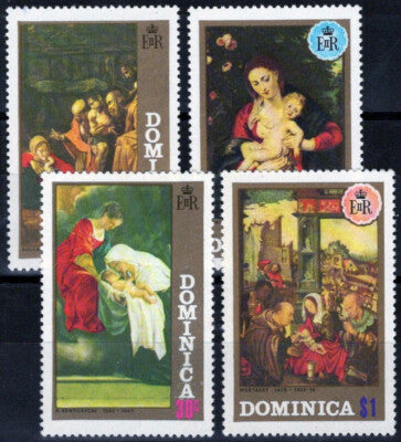 Dominica 348-351 MNH Christmas Paintings Madonna & Child ZAYIX 111922S03