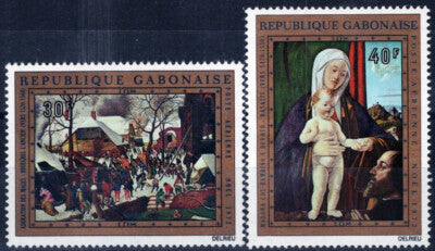 Gabon C132-C133 MNH Christmas Paintings Virgin & Child ZAYIX 111922S18
