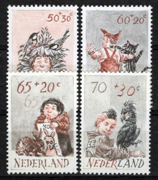 Netherlands B581-B584 MNH Semi-Postal Youth Birds Animals Zayix Stamps 0225S0324