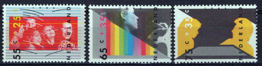 Netherlands B623-B625 MNH Semi-Postal Music Visual Arts Zayix Stamps 0225S0330