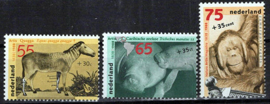 Netherlands B638-B640 MNH Semi-Postal Zoo Animals Zayix Stamps 0225S0334M