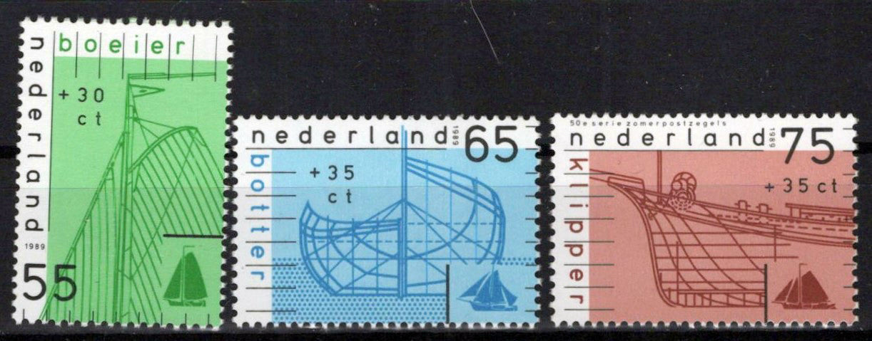 Netherlands B644-B646 MNH Semi-Postal Ship Drawings Zayix Stamps 0225S0336M