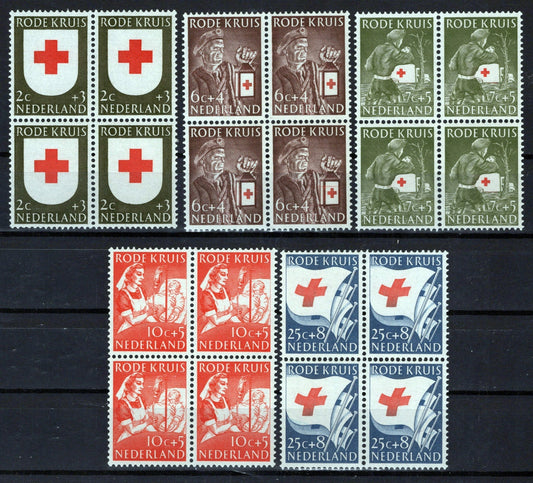 Netherlands B254-B258 MNH Block Semi-Postal Red Cross Zayix Stamps 0225S0383