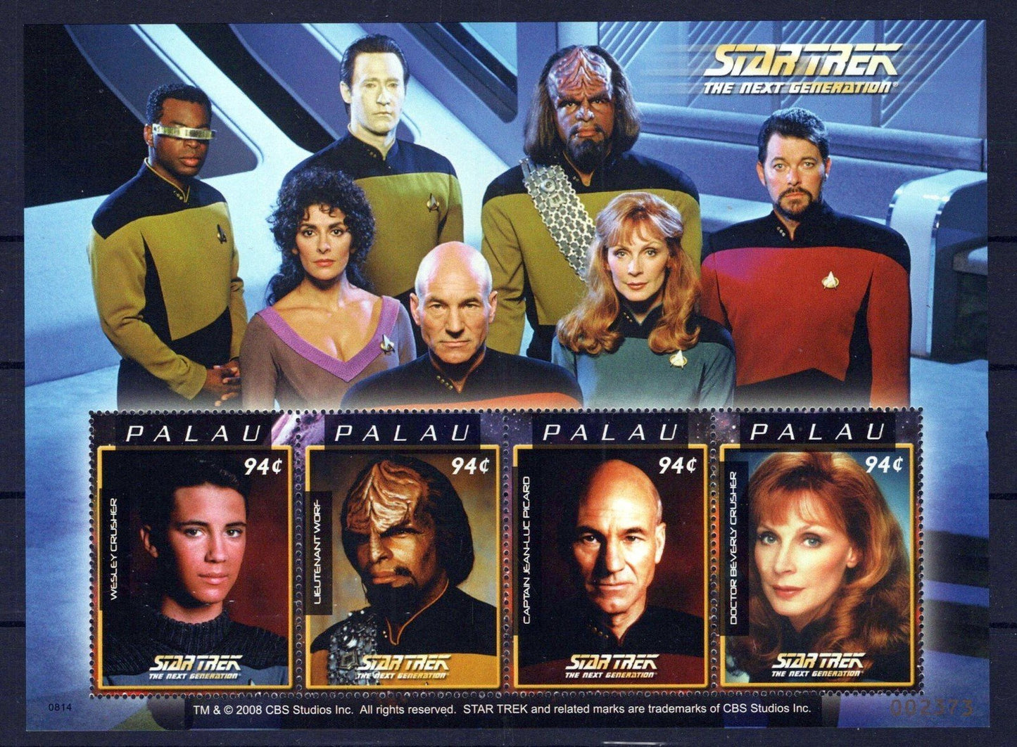 Palau 945-946 MNH Star Trek Next Generation Entertainment ZAYIX 0624M0112M