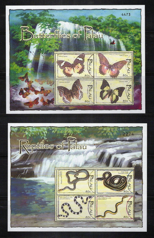 Palau 787-792 MNH Birds Butterflies Reptiles Snakes Frogs ZAYIX 0624M0097M