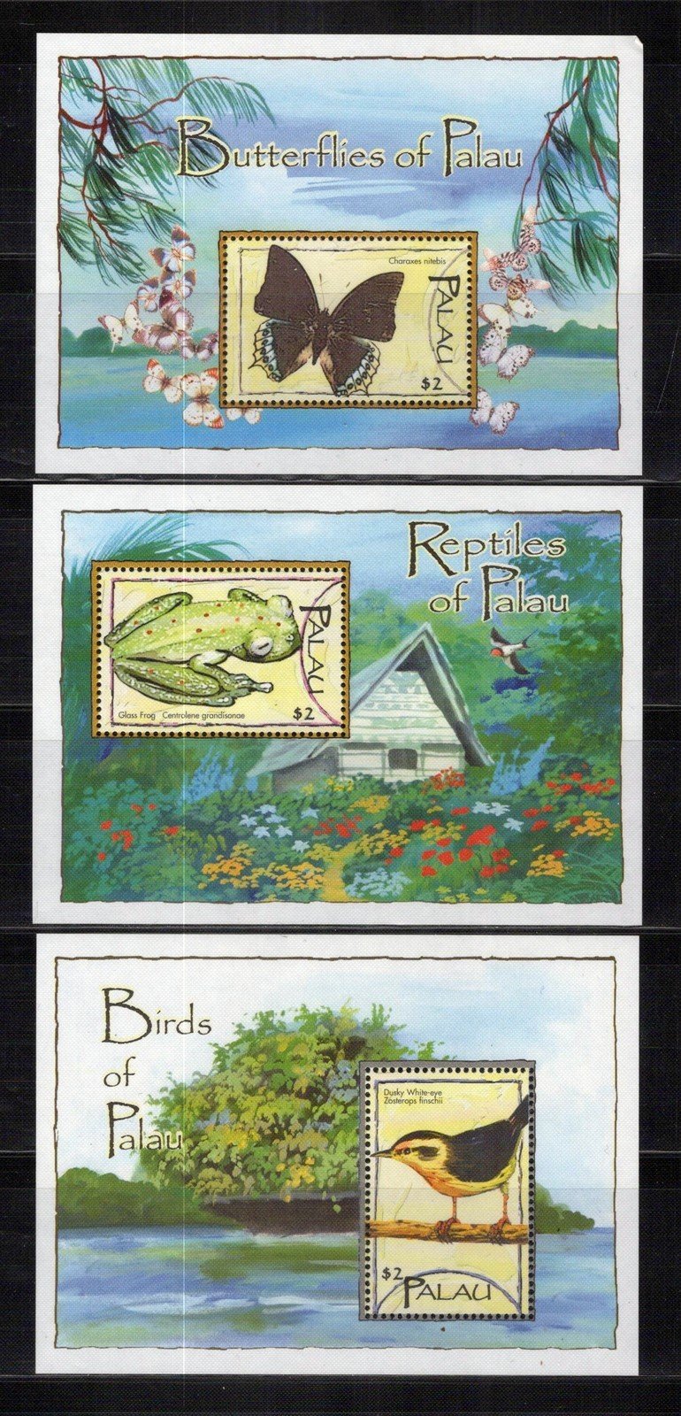 Palau 787-792 MNH Birds Butterflies Reptiles Snakes Frogs ZAYIX 0624M0097M