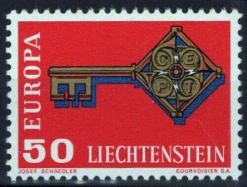 ZAYIX - 1968 Liechtenstein 442 MNH Europa / CEPT - Key 113022S54M