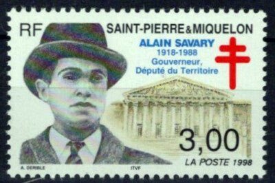St. Pierre & Miquelon 659 MNH Alain Savary Governor ZAYIX 1024S0482M
