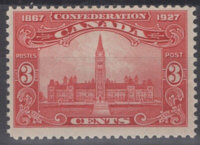 Canada 143 MH 1927 3c brown carmine Parliament Building ZAYIX 060422S35