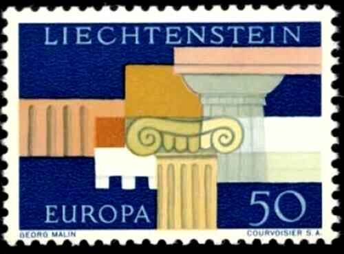 ZAYIX Liechtenstein 379 MNH Greek Architecture / Europa / CEPT 031622-S46