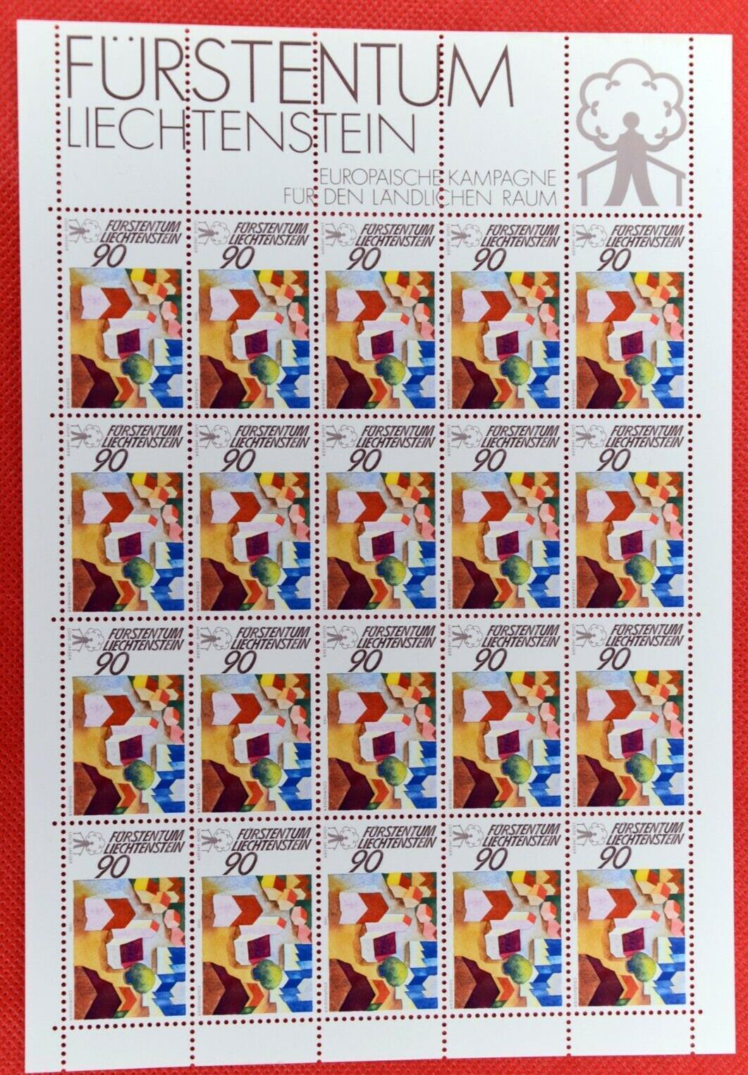 ZAYIX 1988 Liechtenstein 882-884 MNH sheets environment protection 0209-1532-A51