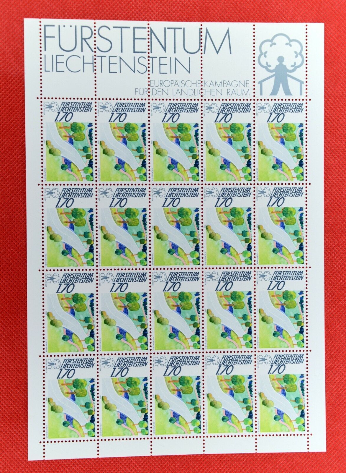 ZAYIX 1988 Liechtenstein 882-884 MNH sheets environment protection 0209-1532-A51
