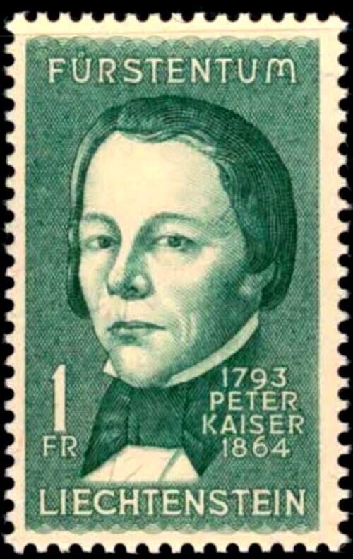 ZAYIX Liechtenstein 394 MNH Famous Historian Peter Kaiser 031622-S50