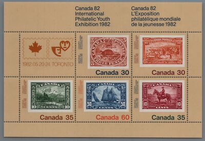 Canada 913a MNH Stamps on Stamps Canada 82 souvenir sht ZAYIX 041322SM178