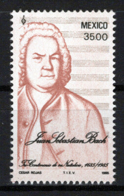 Mexico 1377 MNH Johann Sebastian Bach, Music Zayix Stamps ZAYIX 1224S0136M