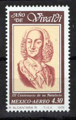 Mexico C589 MNH Antonio Vilvaldi, Composer Zayix Stamps ZAYIX 1224S0138M