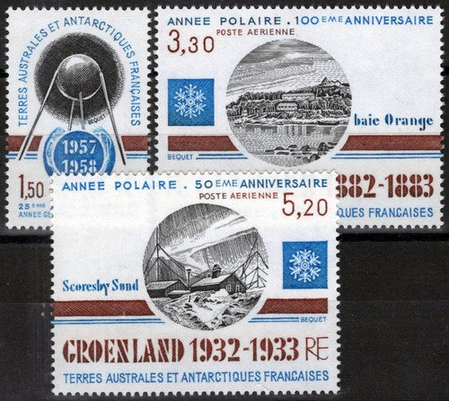 FSAT TAAF C73-C75 MNH Orange Bay & Scoresby Base Air Post ZAYIX FSA-S0216M