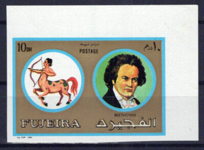 Fujeira 1306 MNH Beethoven and Zodiac Zayix Stamps ZAYIX 1224M0015M
