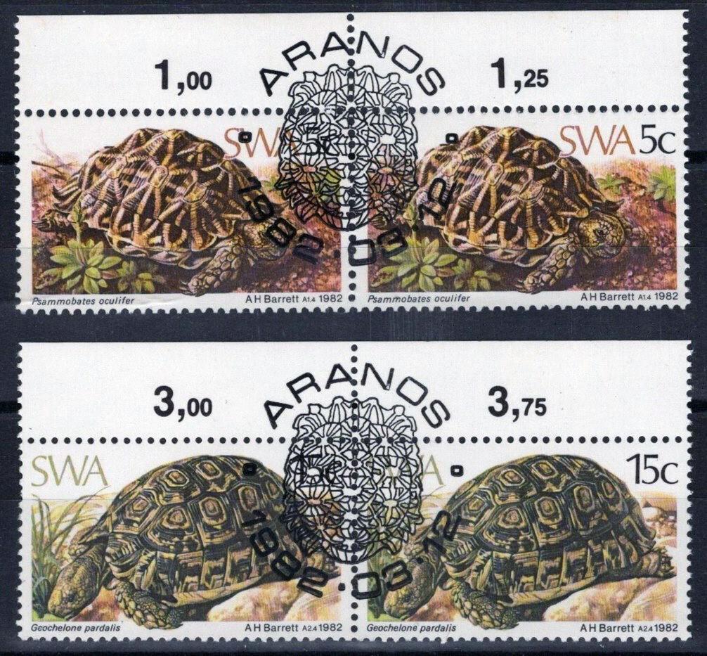 South West Africa SWA 487-490 CTO Tortoise Reptiles 092022S87 ZAYIX 0920252S87