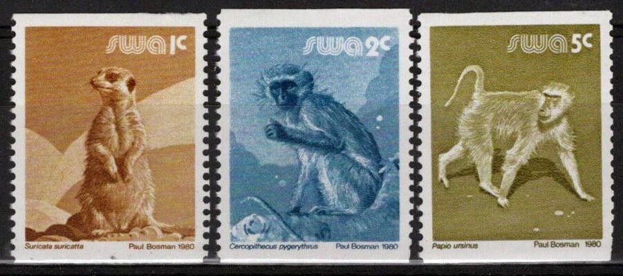 South West Africa SWA 464-466 MNH Coil Monkeys Wild Life ZAYIX 0920252S79M