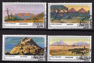 ZAYIX South West Africa SWA 495-498 CTO Mountain Peaks Geography 092022S84M