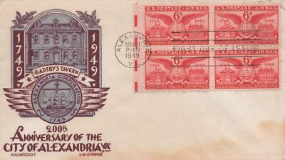 US C40-9 Cachet Craft / LW Staehle cachet FDC UA block ZAYIX USFM102023071