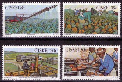 South Africa Ciskei 38-41 MNH Pineapple Industry Farming ZAYIX 092022S110M