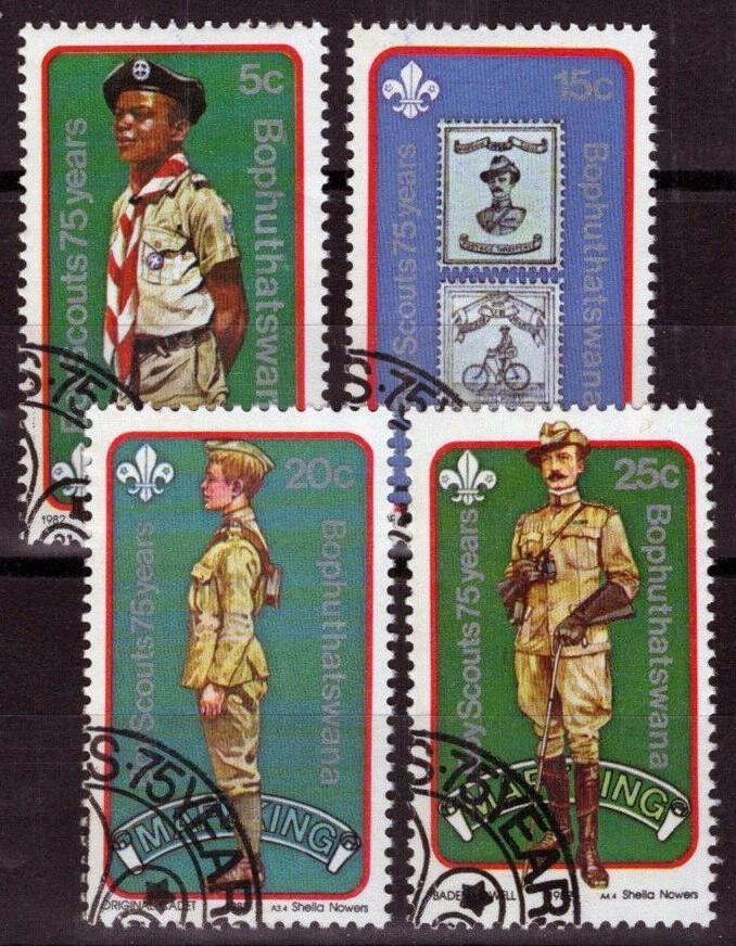 South Africa Bophuthatswana 84-87 CTO Boy Scouts Baden-Powell ZAYIX 092022S117M