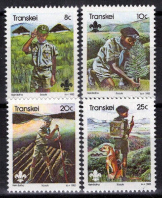 ZAYIX South Africa Transkei 93-96 MNH Boy Scouts Rafting Salute 092022S133M